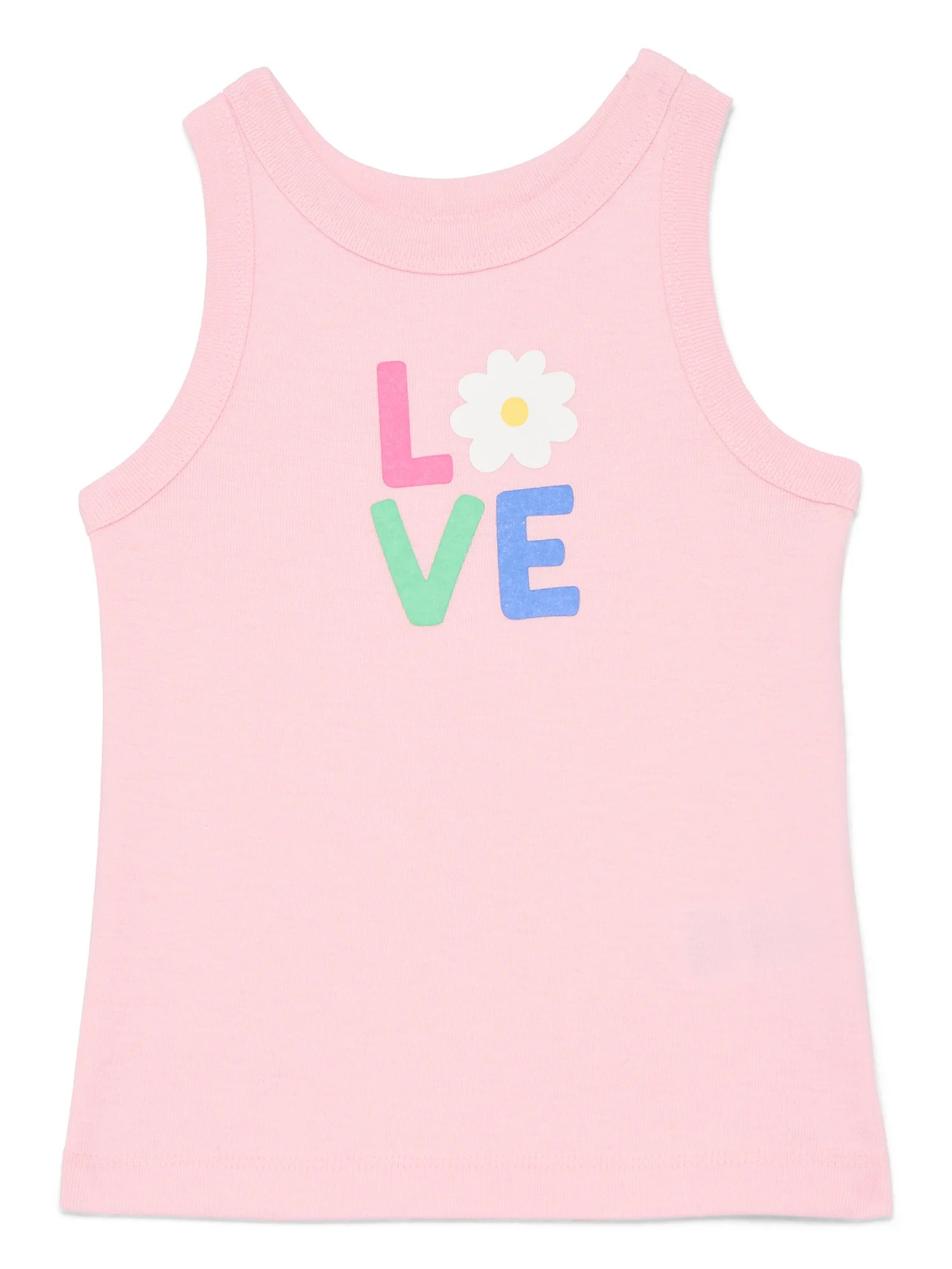Wonder Nation Toddler Girls Ribbed Tank Top, Sizes 18M-5T | Walmart (US)