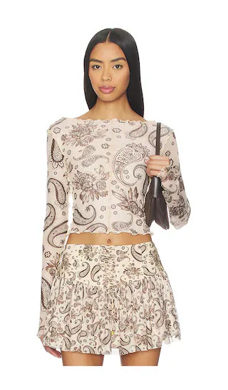 x REVOLVE Liana Crop Top in Cream | Revolve Clothing (Global)