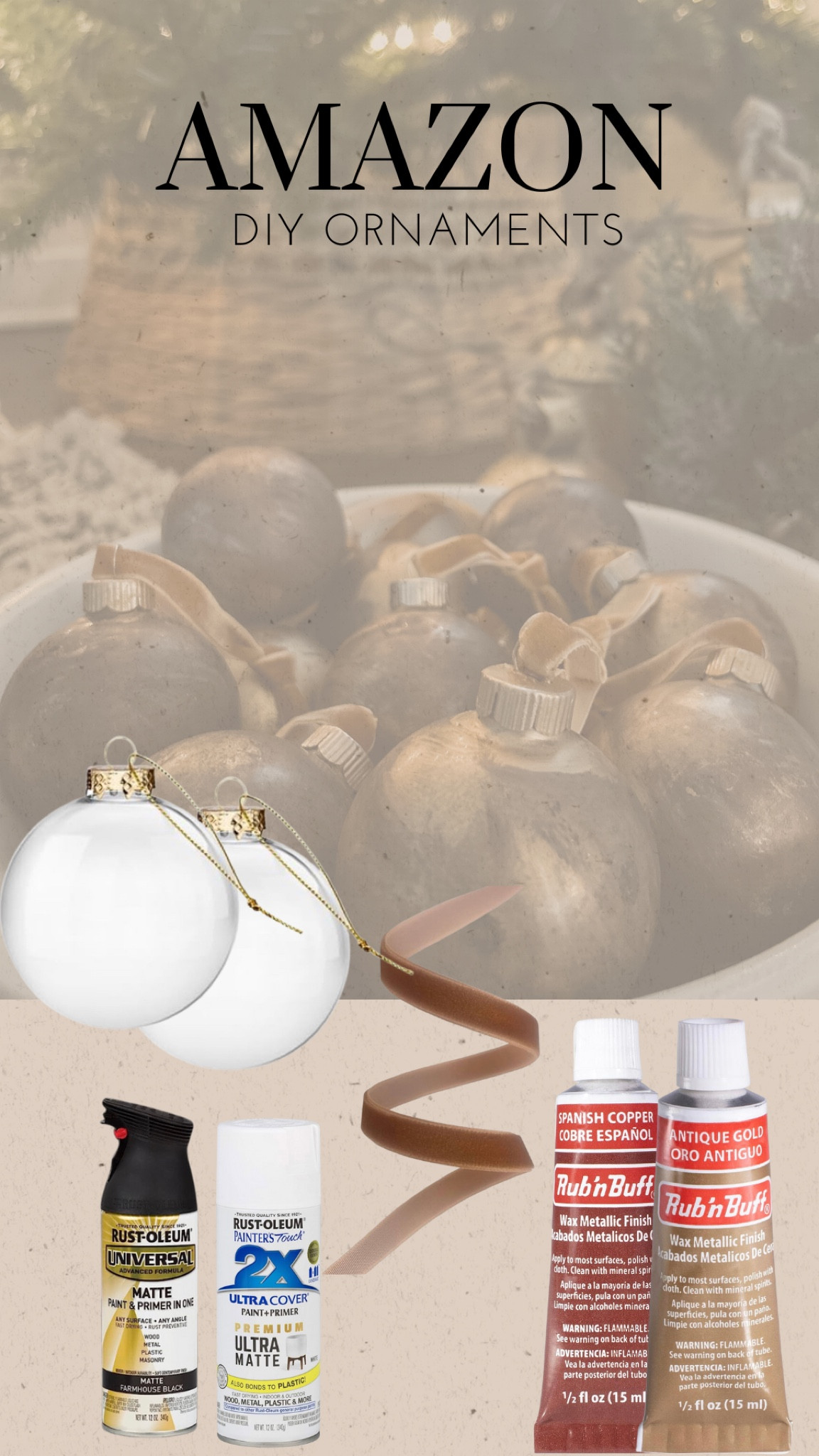 DIY rustic metallic ornaments 

#LTKhome #LTKSeasonal #LTKHoliday