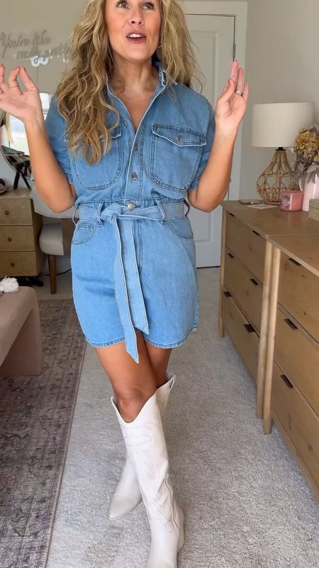 This Target denim romper is on sale and don’t take it lightly when I say RUN 🏃🏼‍♀️

I’m wearing a size 8 in this denim romper that is seriously 10/10! It’s so flattering and perfect for a country concert 🎶 🤠 

#LTKsalealert #LTKstyletip #LTKfindsunder50