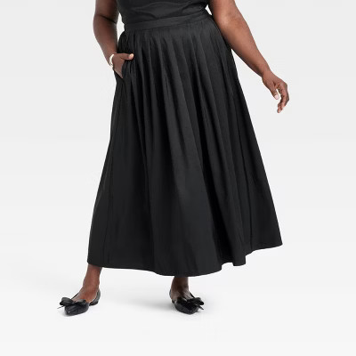 Women's Pleated A-Line Maxi Skirt - A New Day™ | Target