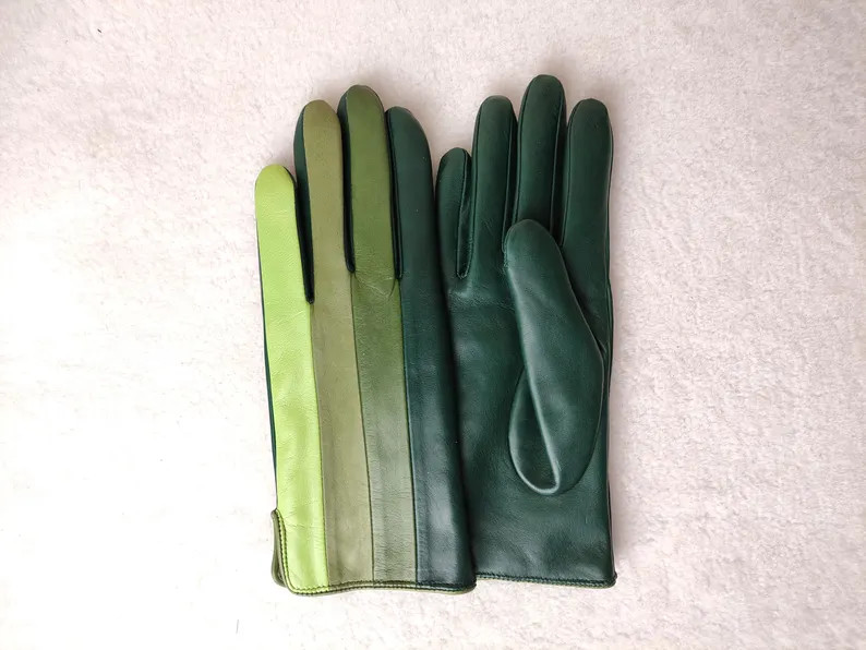 Handmade Lambskin Leather Gloves, Cashmere or Silk Lined – Winter Gift | Etsy (US)