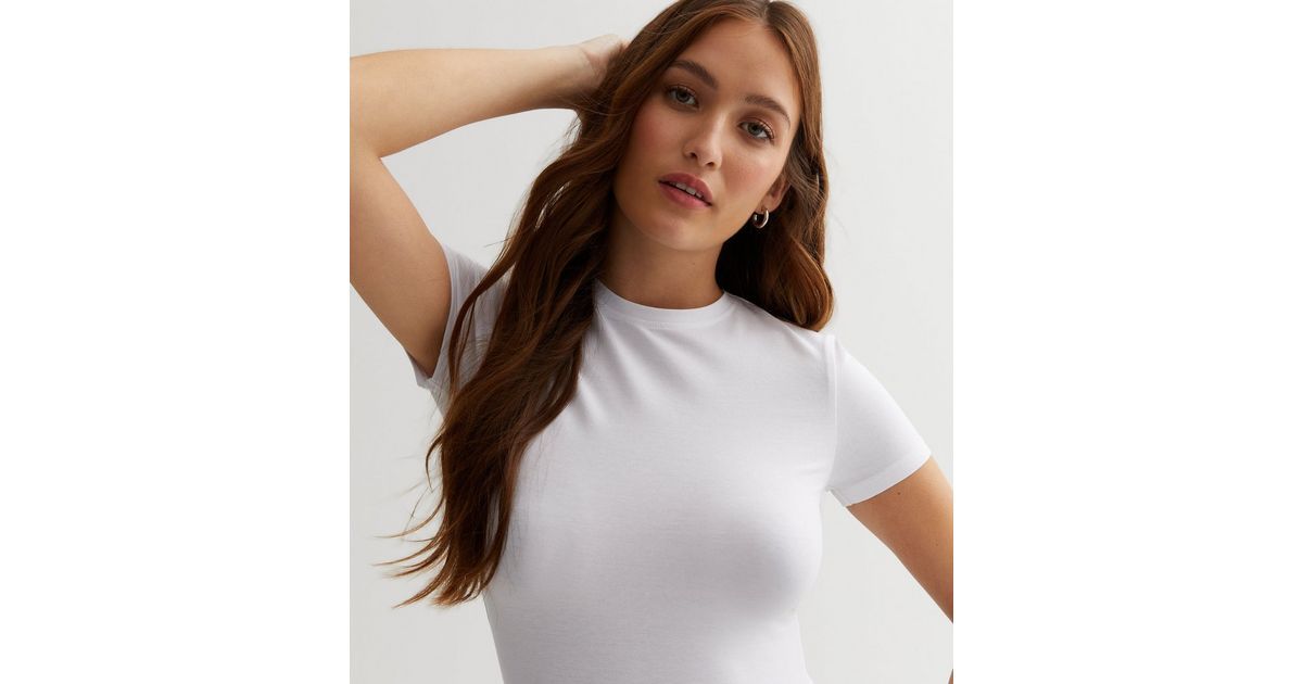 White Jersey Crew Neck Bodysuit
						
						Add to Saved Items
						Remove from Saved Items | New Look (UK)