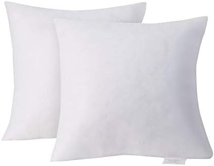 Acanva Square Basic Poly Pillow Insert, 28" L x 28" W, White 2 Pack | Amazon (US)