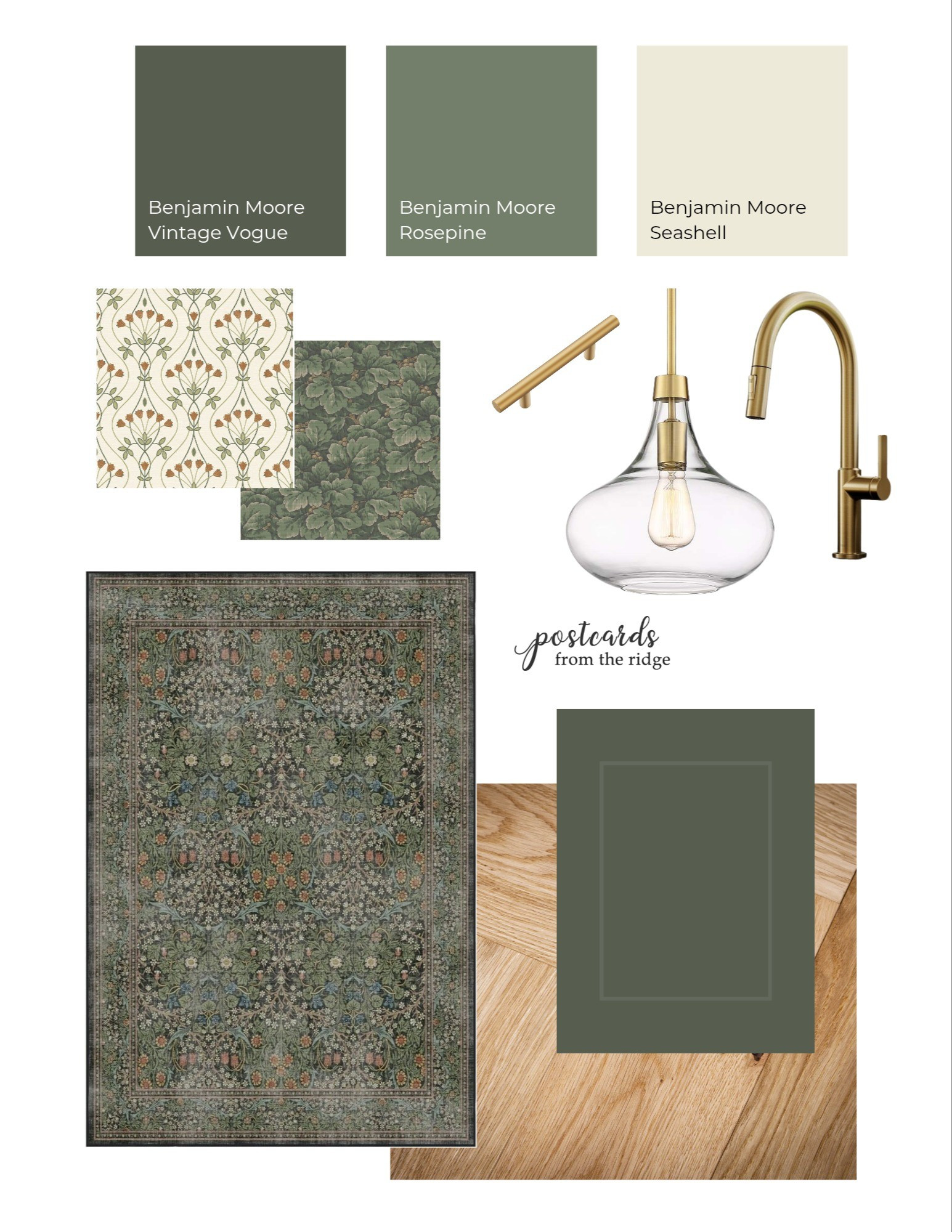 Warm woods and earthy greens make a cozy kitchen. #greenkitchen #kitchendesign 

#LTKHome