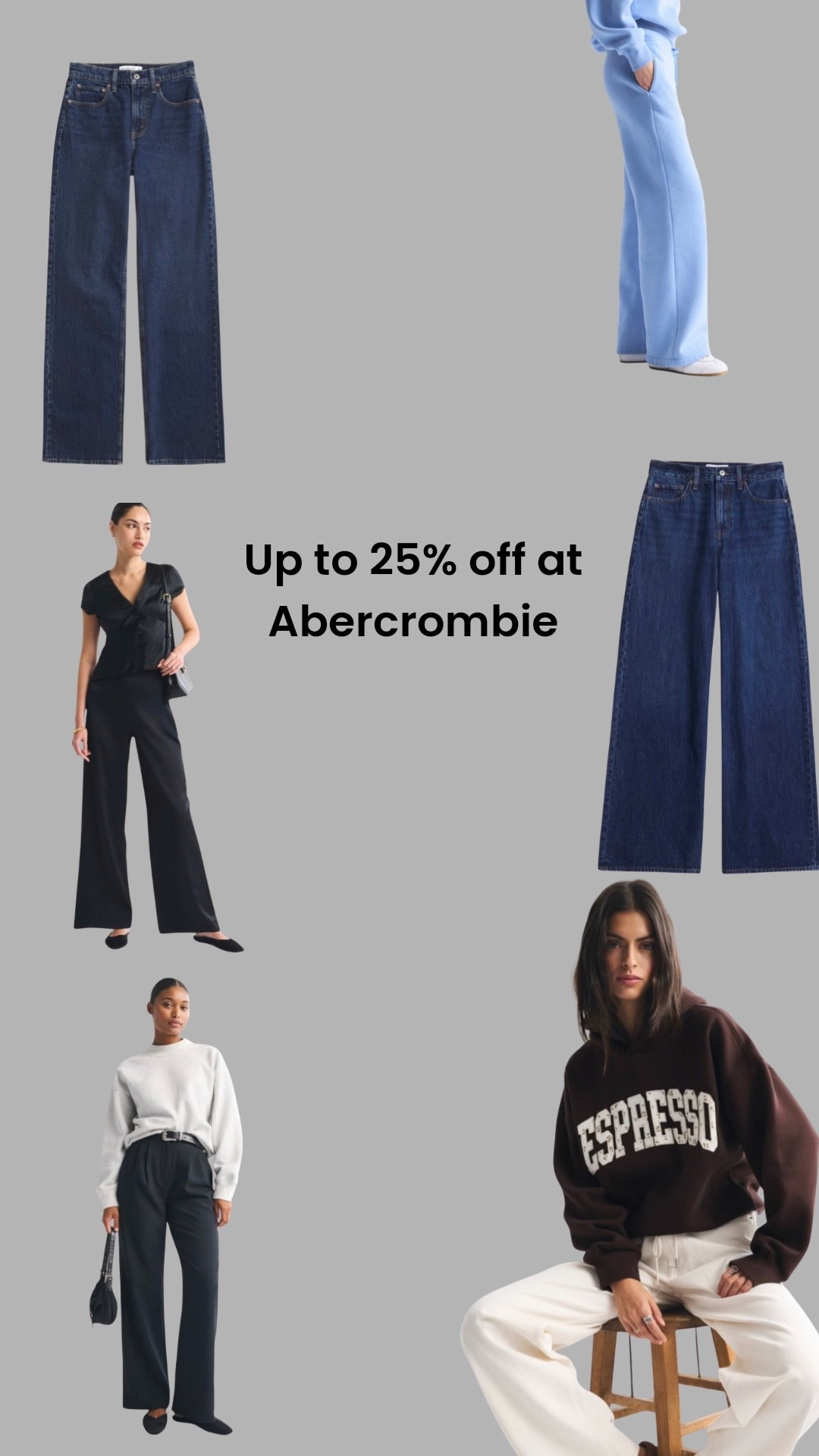 There’s 15-25% of EVERYTHING at Abercrombie but it ends tonight!

#LTKstyletip #LTKover50style #LTKuk