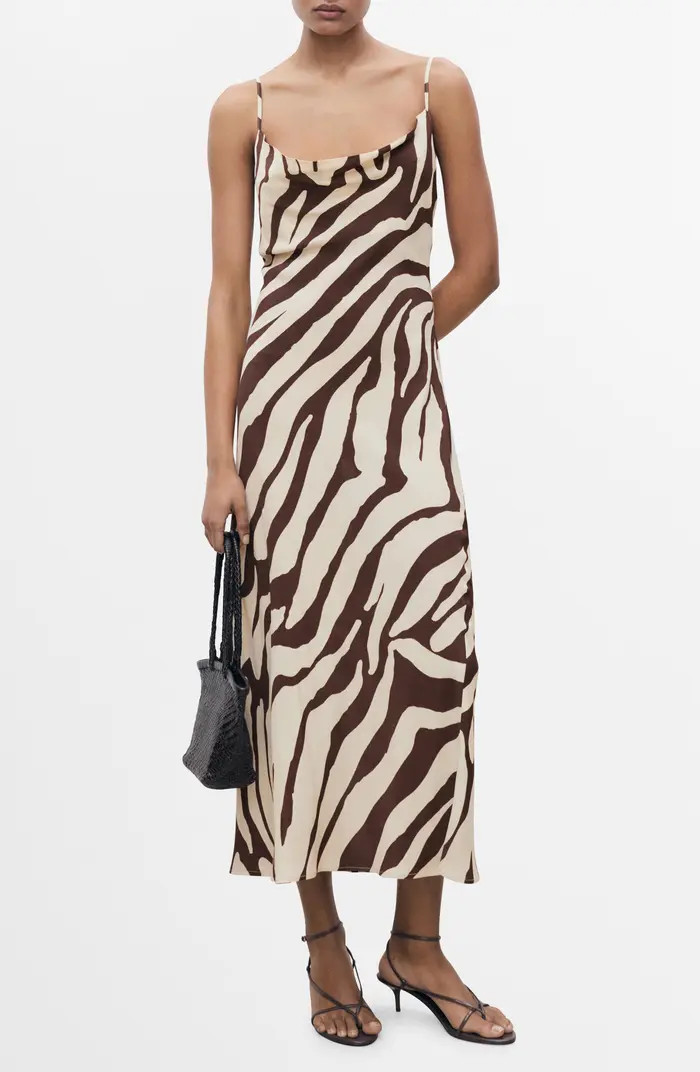 MANGO Zebra Print Slipdress | Nordstrom | Nordstrom
