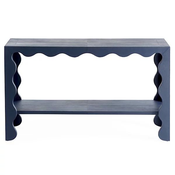 Flow Leather Console Table | Lumens