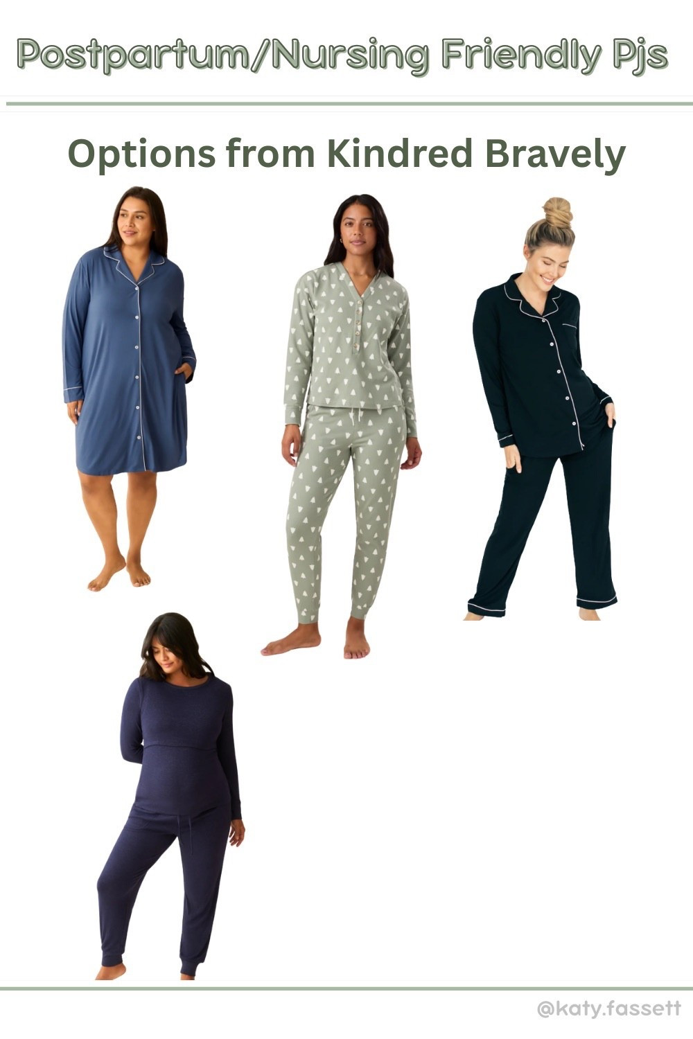 I do not have these sets BUT wow so many of you were RAVING about kindred bravenly so I had to share! 😍 I would go off the size guide or size! I feel like I never regret going a little bigger postpartum 🥰❤️