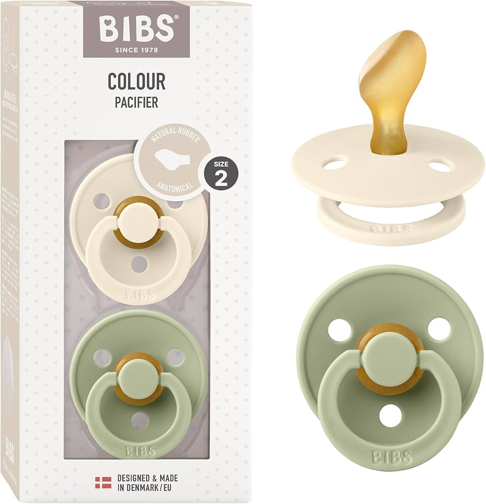 BIBS Pacifiers - Set of 2 | Colour Pacifier with Anatomical Nipple | BPA-Free Natural Rubber | Ma... | Amazon (US)