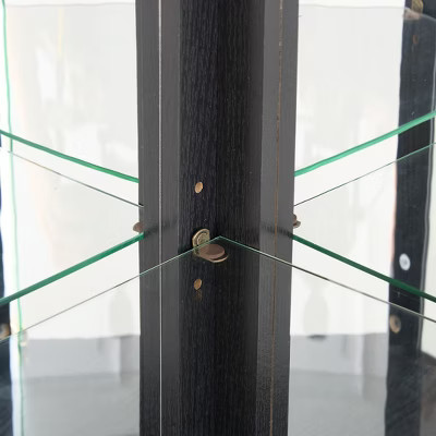 Corner Lighted Curio Cabinet with Adjustable Glass Shelves and Anti-Tip Device for Elegant Display | Target