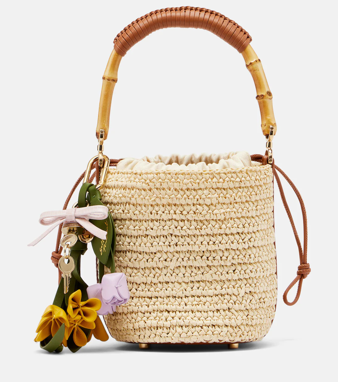 Small raffia bucket bag | Mytheresa (US/CA)
