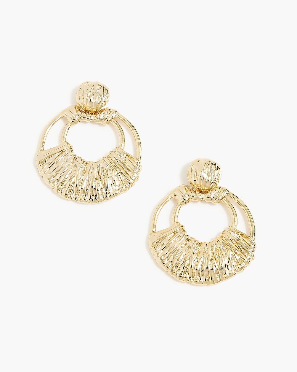Textured circle statement earrings | J.Crew Factory