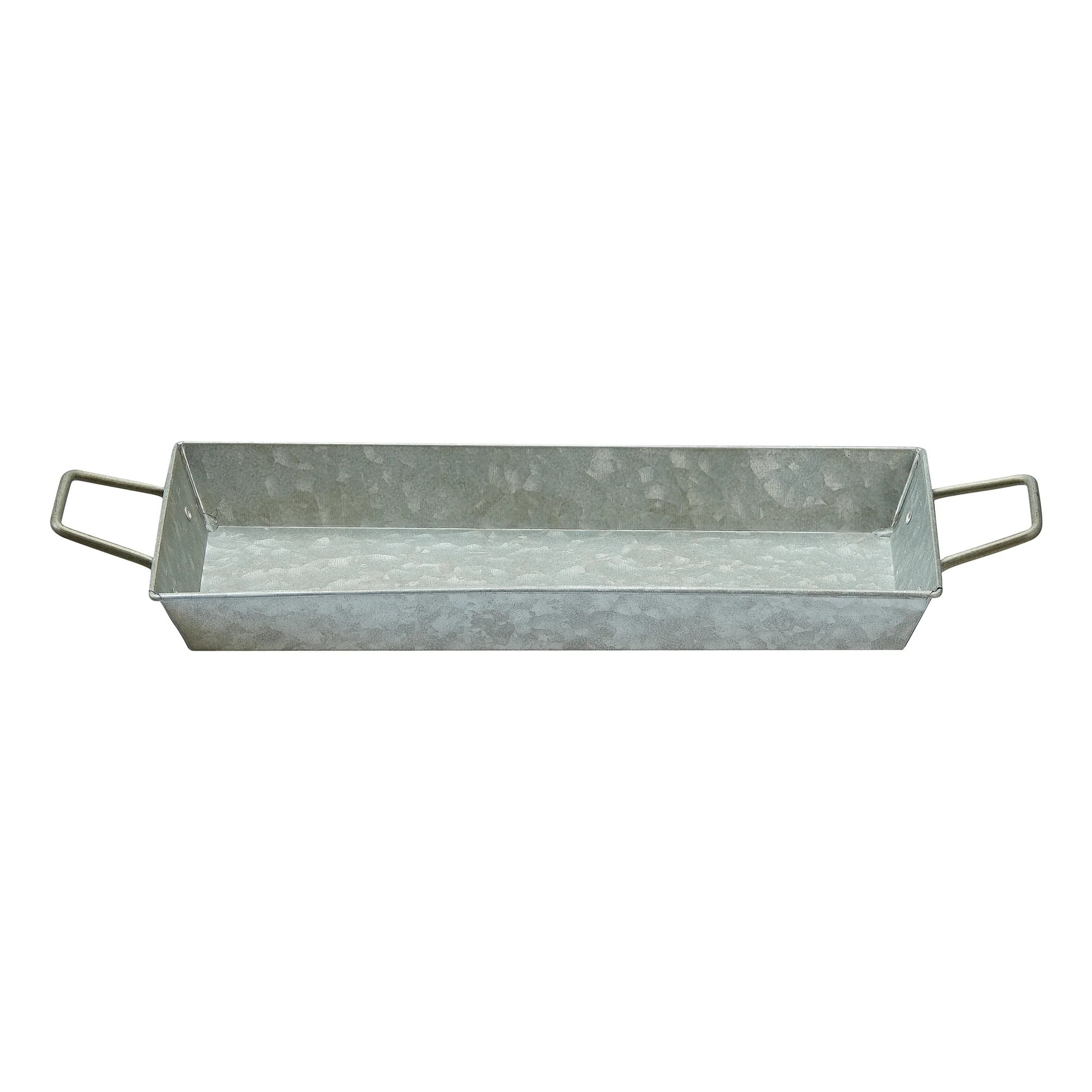 Better Homes & Gardens 16 inch Rectangular Galvanized Metal Plant Tray | Walmart (US)