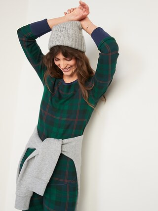 Matching Printed Thermal-Knit Long-Sleeve Pajama Top for Women | Old Navy (US)