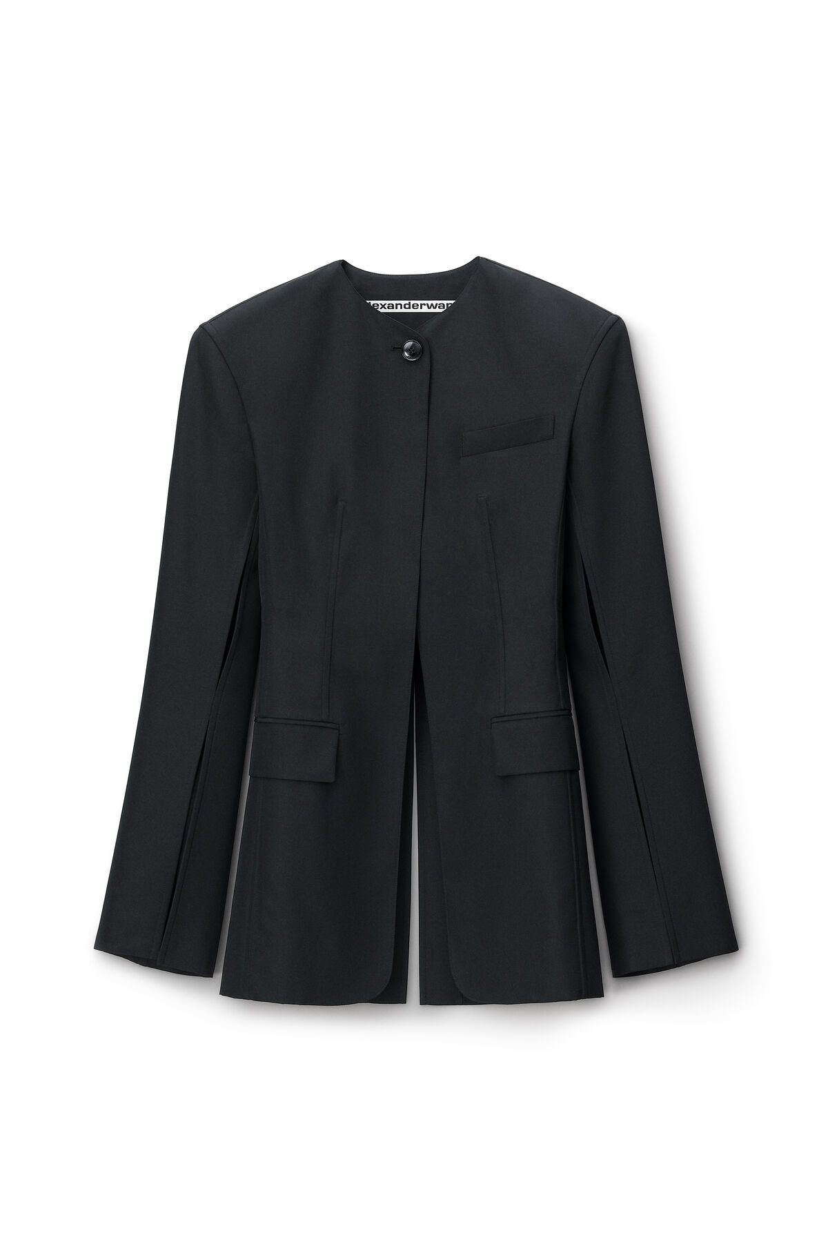 Collarless Tailored Jacket With Slits | Alexander Wang