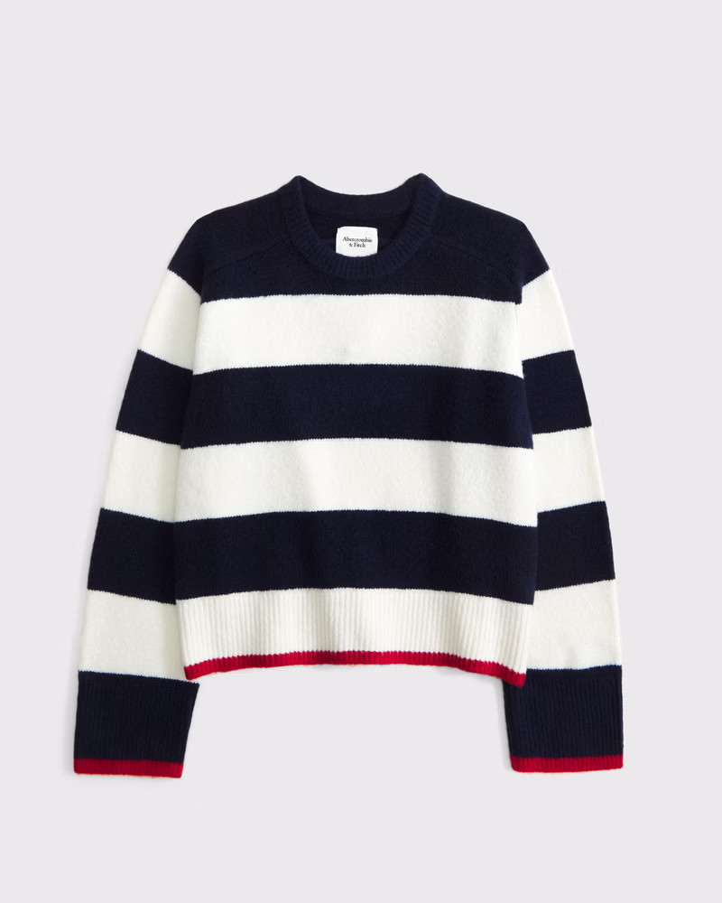 The A&F Madeline Striped Crew Sweater | Abercrombie & Fitch (US)