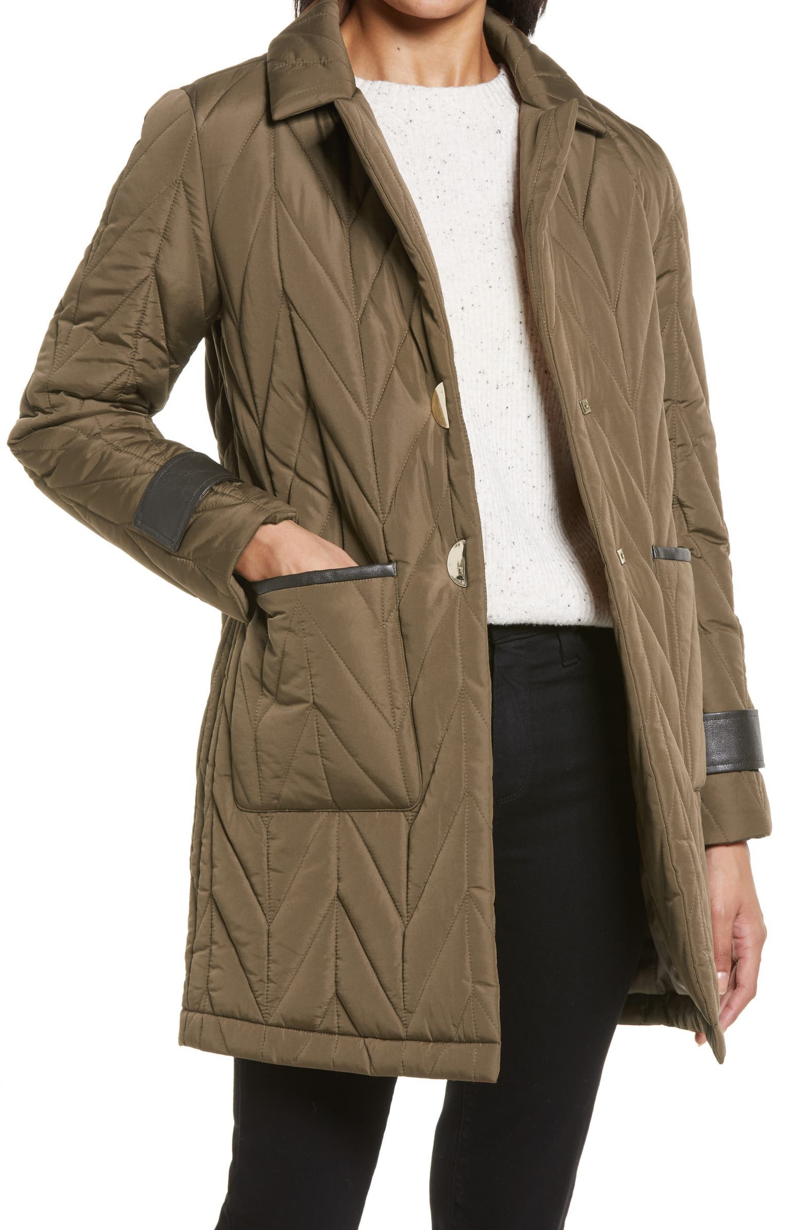 Herringbone Quilted Coat | Nordstrom | Nordstrom