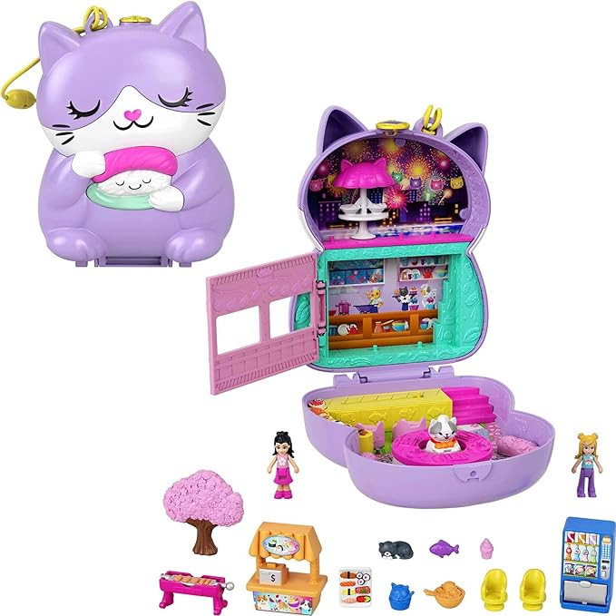 Polly Pocket Conjunto de Brinquedo Estojo Restaurante Kitty | Amazon (BR)