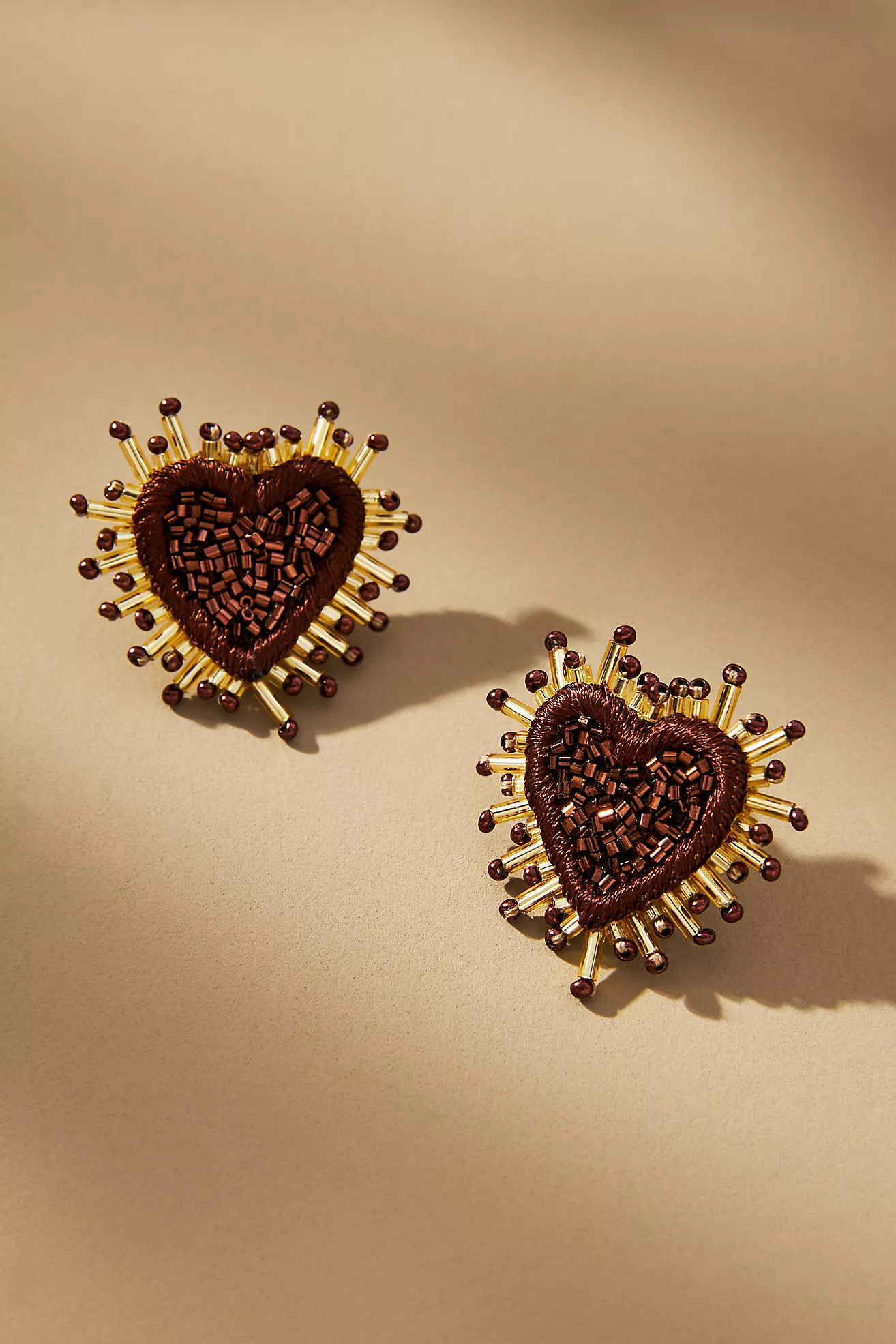 Olivia Dar Small Sparkle Heart Earrings | Anthropologie (US)