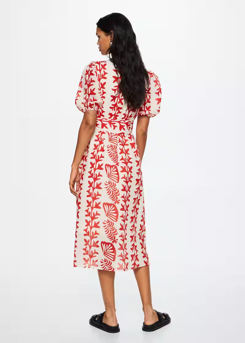 Printed cotton dress -  Women | Mango USA | MANGO (US)