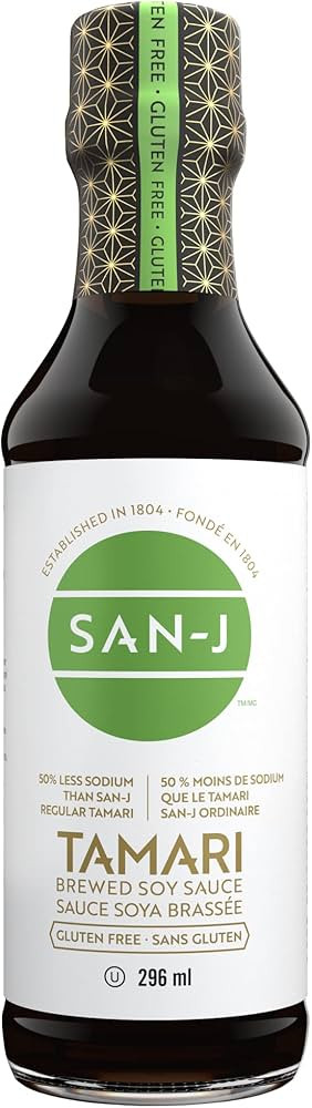 San-J Gluten Free 50-Percent Less Sodium Tamari, 296ml | Amazon (CA)