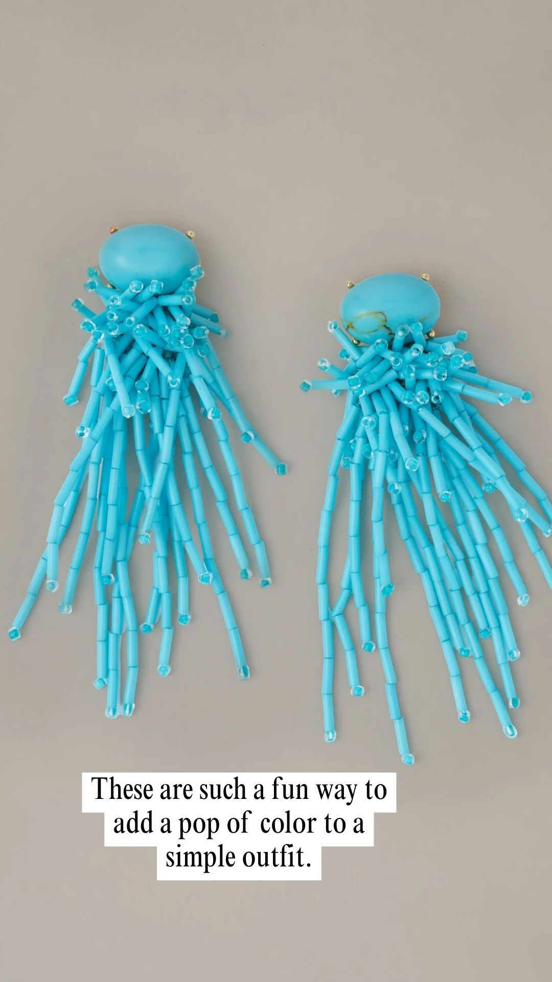 These are such a fun way to add a pop of color to a simple outfit. 💙 I love the turquoise beading and the movement of the tassels. They’re the kind of statement earrings that can make even a basic white shirt and jeans feel instantly more pulled together. 

 #LTKootd #LTKSaleAlert