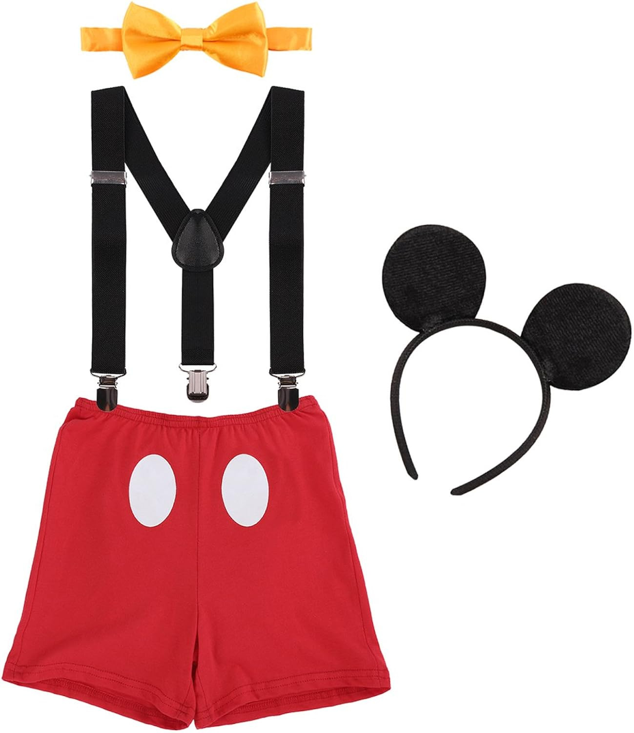 IBTOM CASTLE Baby Boys First Birthday 1st/2nd/3rd Costume Cake Smash Outfits Y Back Suspenders Bloom | Amazon (US)