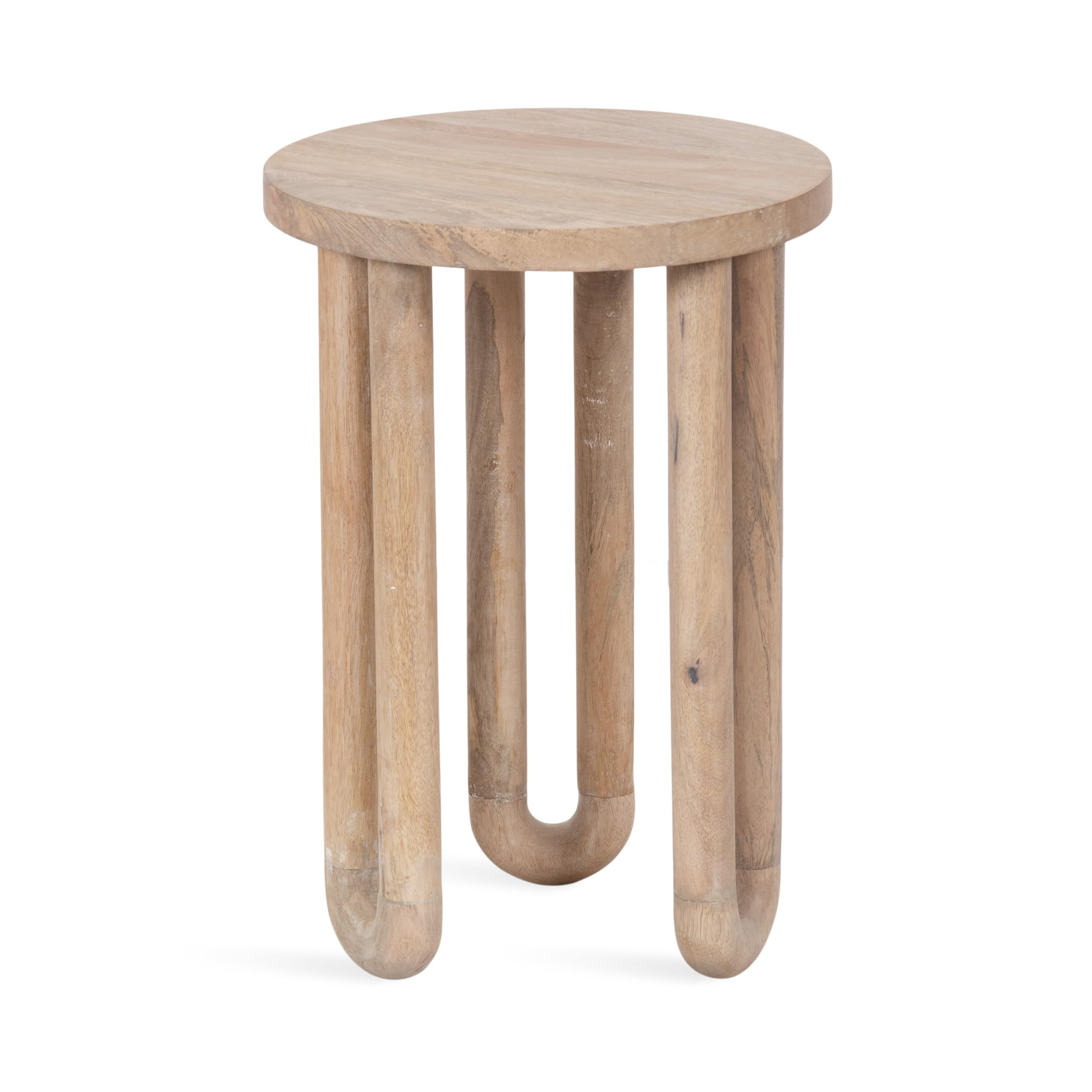 Kate and Laurel Kenzo Modern Wooden Round Side Table; 14 x 14 x 20; Light Natural; Transitional W... | Amazon (US)