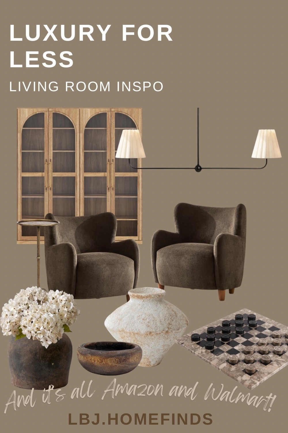 This is your sign that a designer-looking living room does NOT require designer prices 🤎 These neutral accent chairs, cabinet, and decor pieces create a warm, modern luxury aesthetic using affordable finds. Tap to shop the look ✨

#LTKHome #LTKdayinmylife #LTKSaleAlert