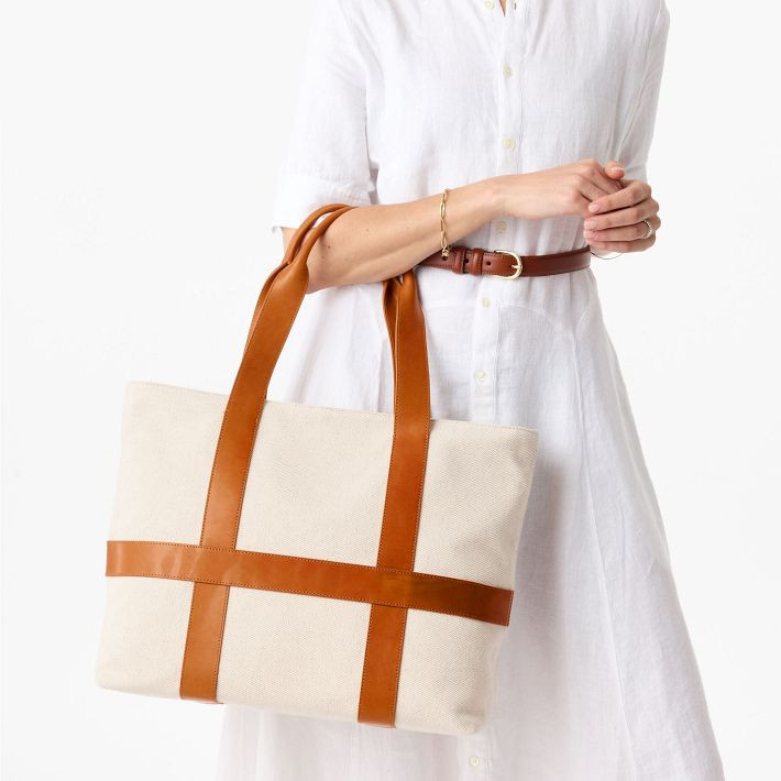 Marin Canvas and Leather Travel Tote | Mark and Graham