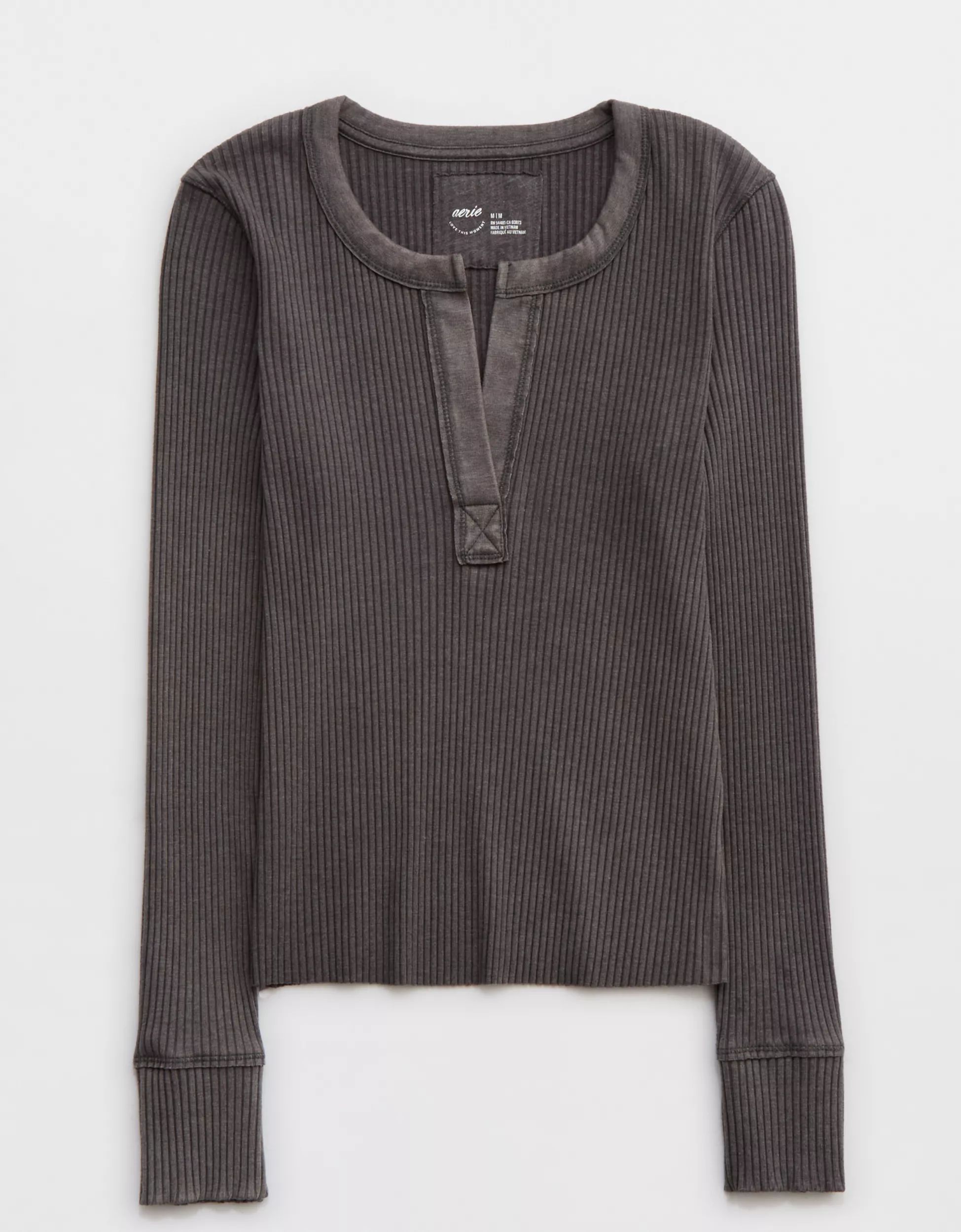 Aerie Fireside Long Sleeve Henley T-Shirt | Aerie