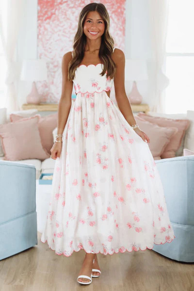 Celebratory Moment Midi Dress - Pink | Hazel and Olive