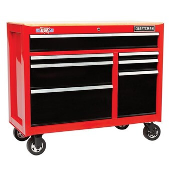 CRAFTSMAN 2000 Series 41-in W x 35-in H 7-Drawer Steel Rolling Tool Cabinet (Red) | Lowe's