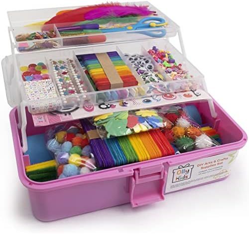 Olly Kids Arts and Crafts Supplies for Kids Girls 4 5 6 7 8 9 10 11 & 12- Ultimate Crafting Suppl... | Amazon (US)
