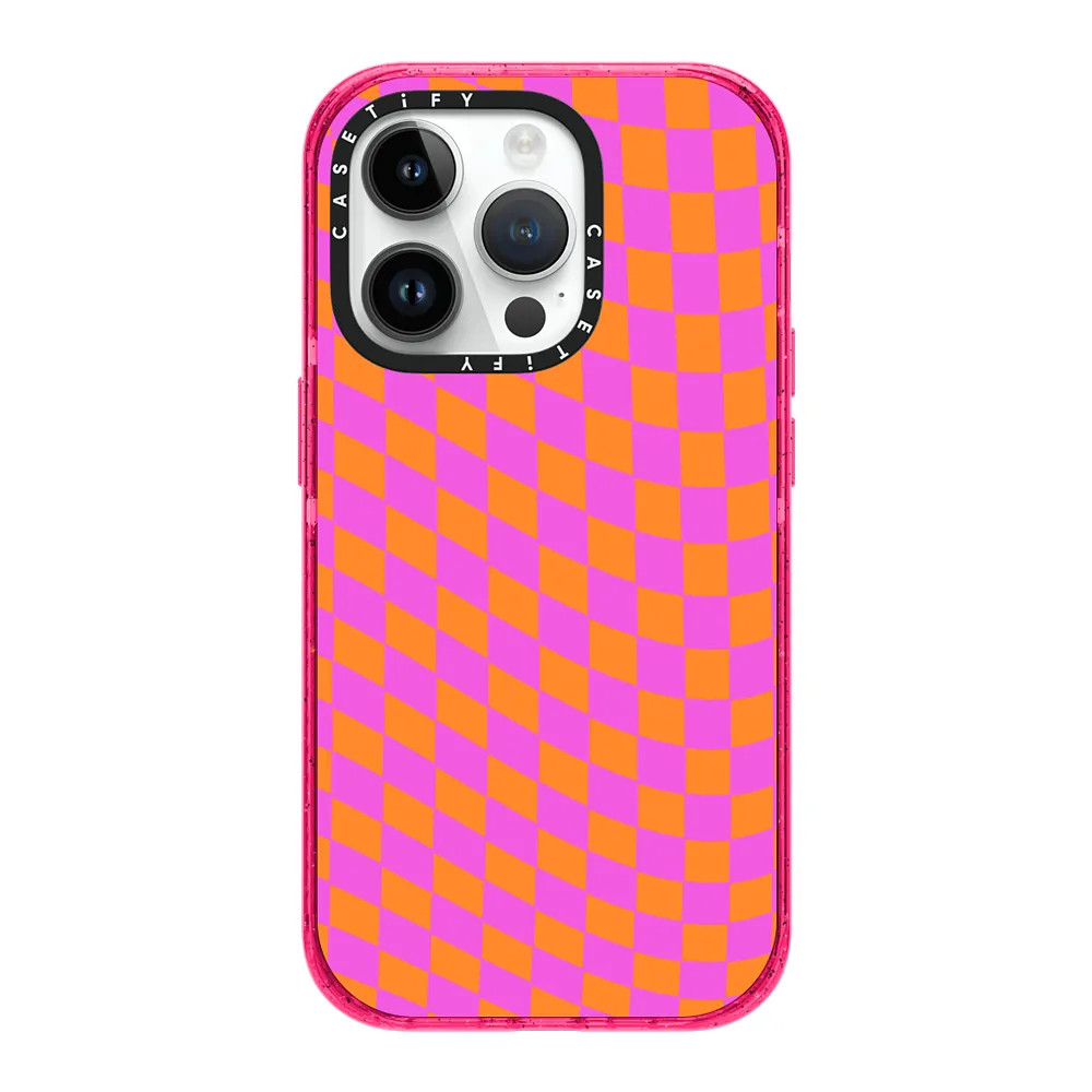 Pink and Orange Checkered | Casetify (Global)