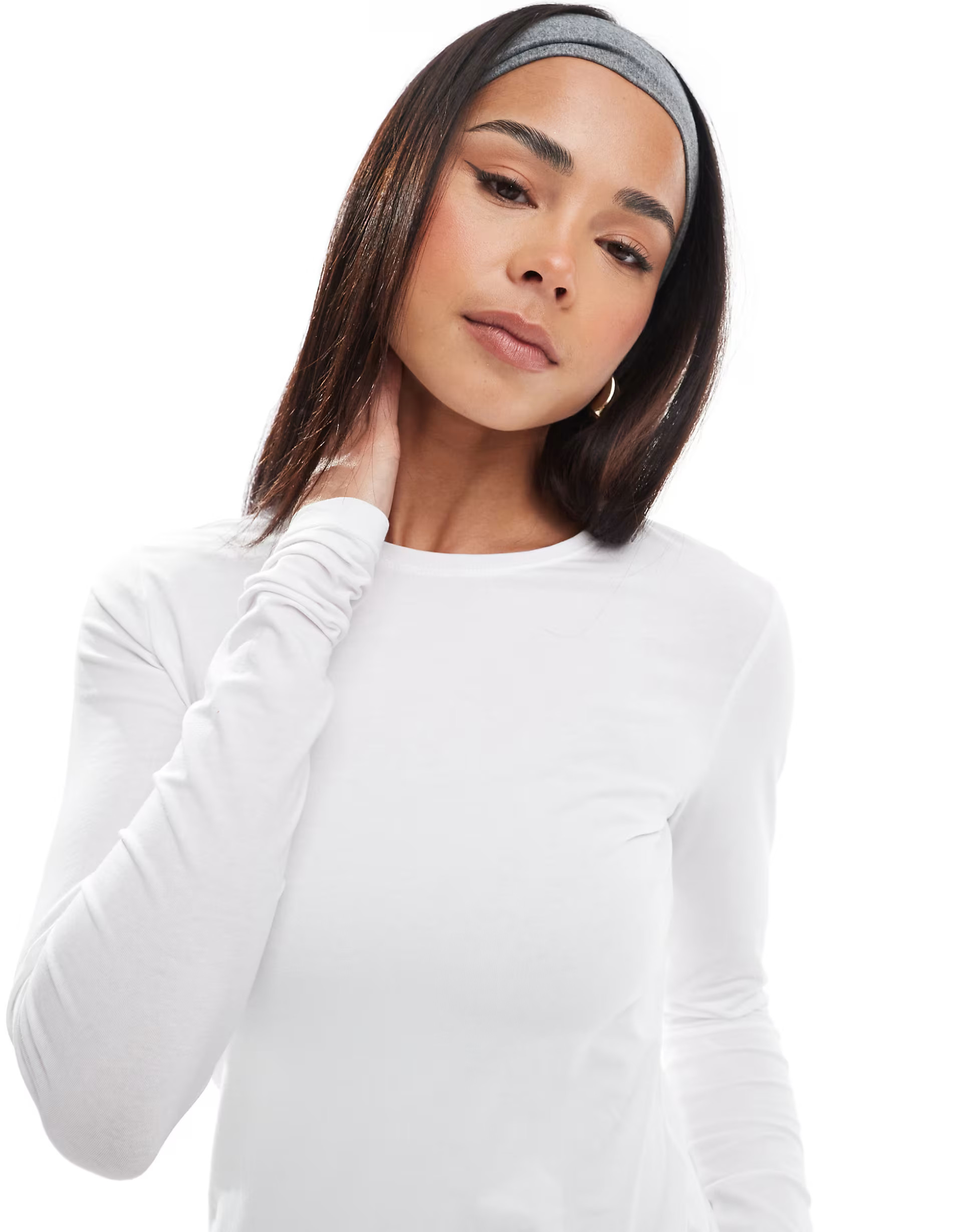 Weekday slim fit long sleeve t-shirt in white | ASOS (Global)