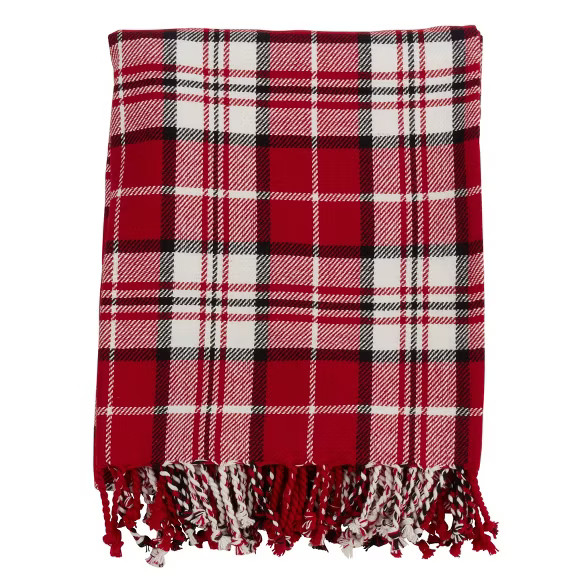 50"x60" Plaid Cotton Throw - SARO | Target