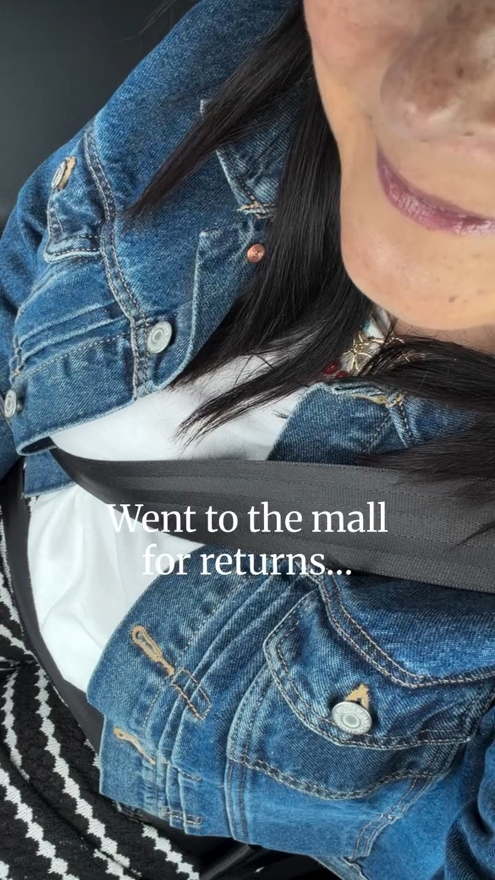 I went to the mall because my daughter was hanging out with her boyfriend and I had returns to make…

…and somehow still came home with sunglasses, jewelry, and a dress 😅🤍