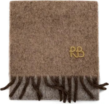 Ruslan Baginskiy Monogram Embroidered Wool Blend Scarf | Nordstrom | Nordstrom