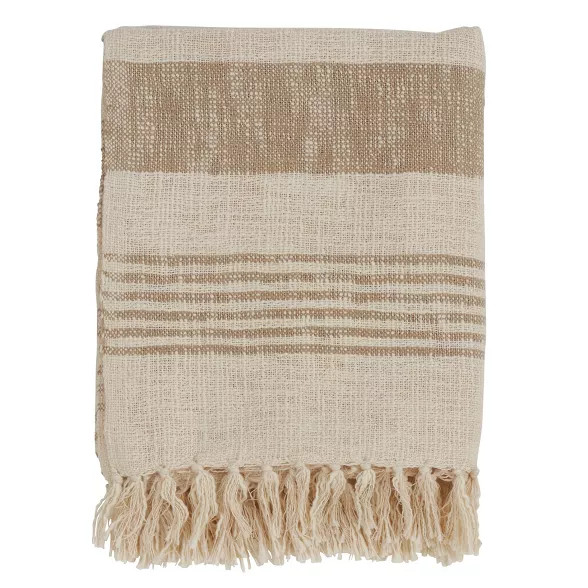 50"x60" Striped Throw Blanket with Tassels - Saro Lifestyle | Target