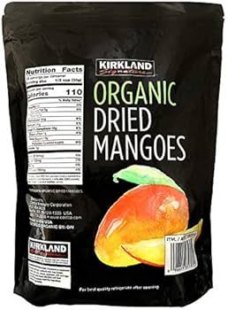 Kirkland Signature Organic Dried Mango, 40 Ounce - PACK OF 2 | Amazon (US)