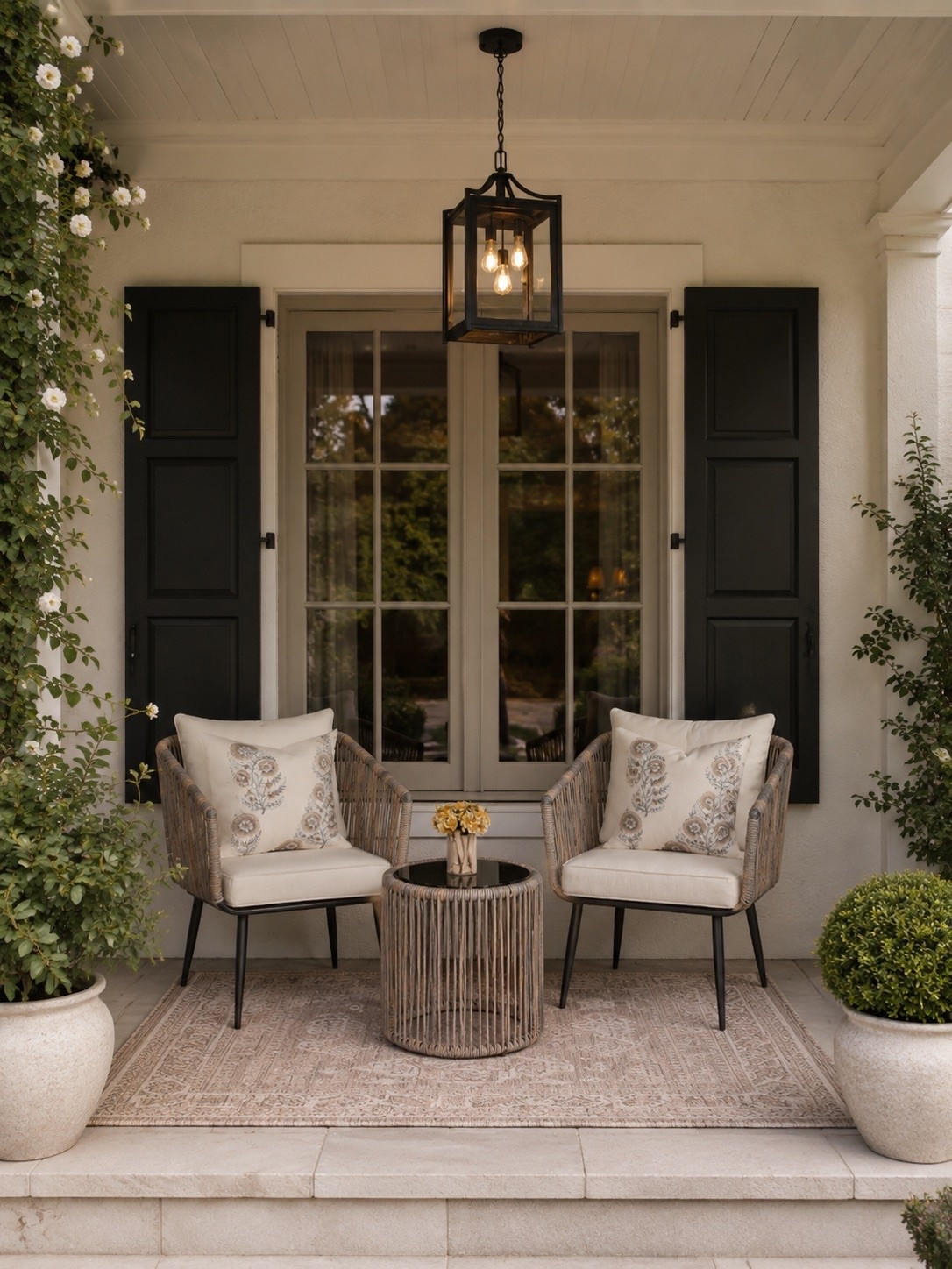 Cozy Porch Inspiration

A cozy front porch moment that feels timeless and elevated. The neutral woven chairs, soft patterned pillows, and black shutters create the perfect modern farmhouse look that’s welcoming for every season.

Follow @farmtotablecreations on Instagram for more cozy home finds and trending decor.

Everything linked on my LTK.

#LTKHome #FrontPorchDecor #ModernFarmhouse #OutdoorStyling #PorchInspo #NeutralDecor #PatioDecor #CozyHomeStyle #OutdoorLiving #HomeDecorFinds #FarmhouseStyle #PorchSeason #WayfairFinds #ExteriorInspo #LTKStyle

#LTKSaleAlert #LTKHome