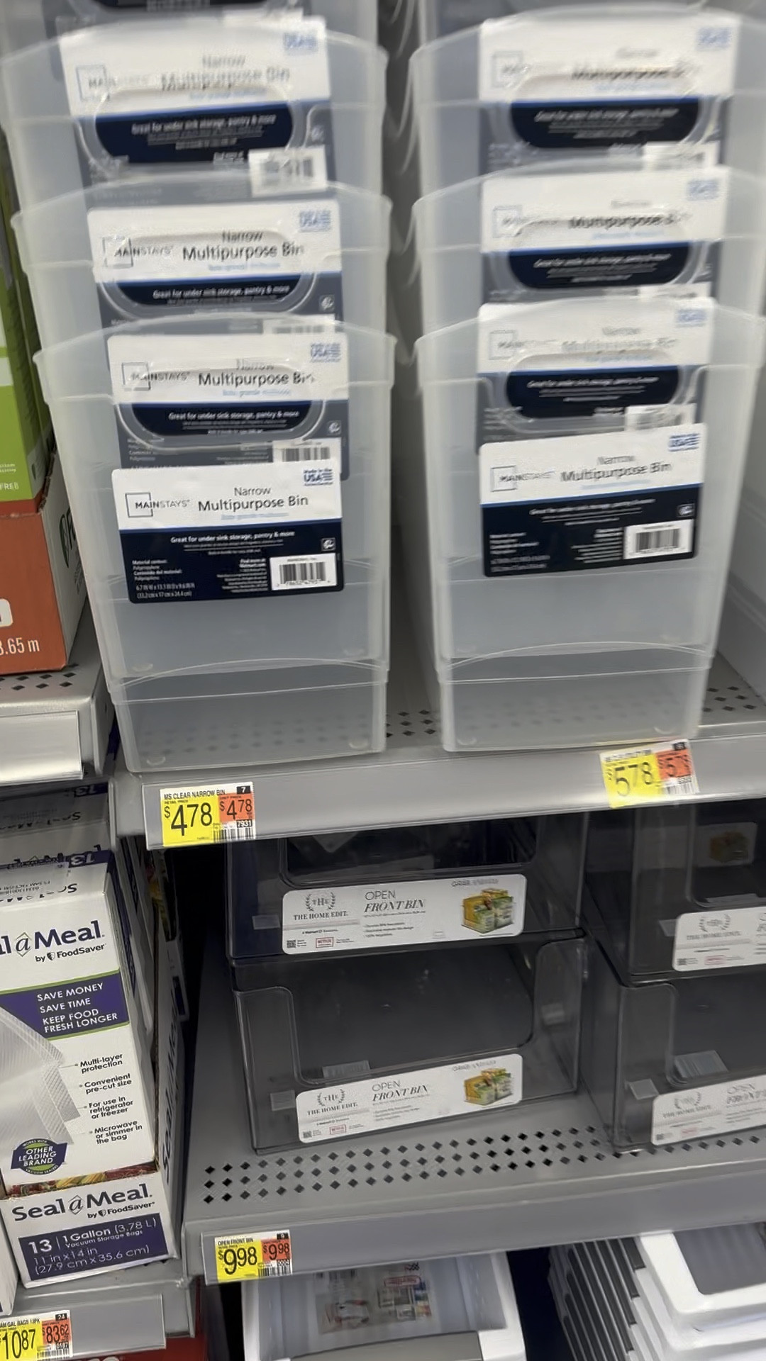 Walmart  has clear plastic multi-purpose bins!! 

I love this style of the bin for organizing my pantry, my toiletry stockpile, and more.

I'm going to get these to organize my freezers 🙌🏼. 

#LTKfindsunder50 #LTKhome #LTKVideo