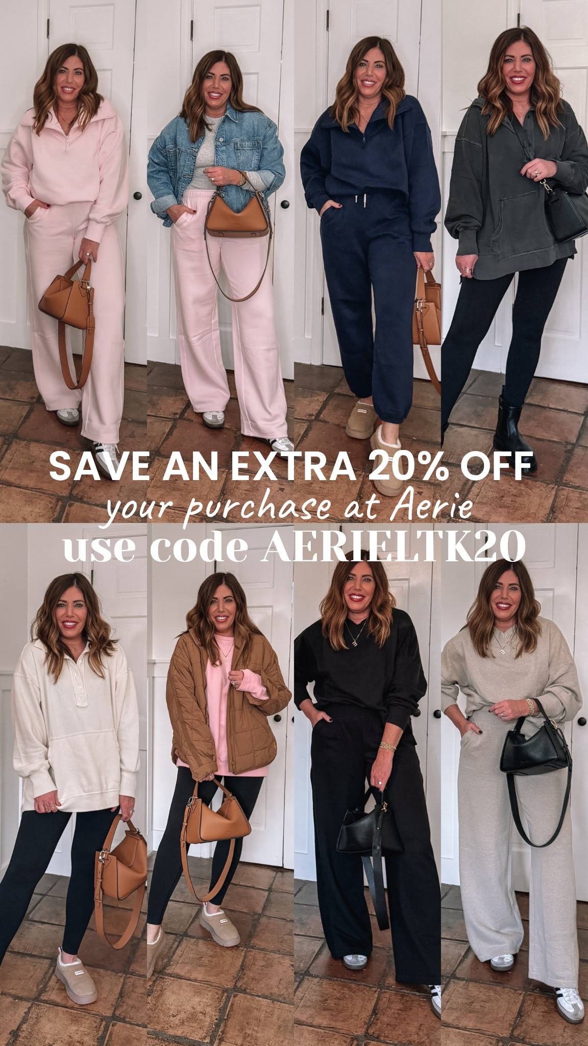 Now for a limited time only, you can save an extra 20% off your purchase at @aerie with code AERIELTK20! This code is only eligible for aerie, and it will stack on top of other discounts! You must shop in your internet browser!

I’m wearing a medium in all of the tops and a small long in all of the bottoms.


#LTKSaleAlert #LTKOver40 #LTKMidsize