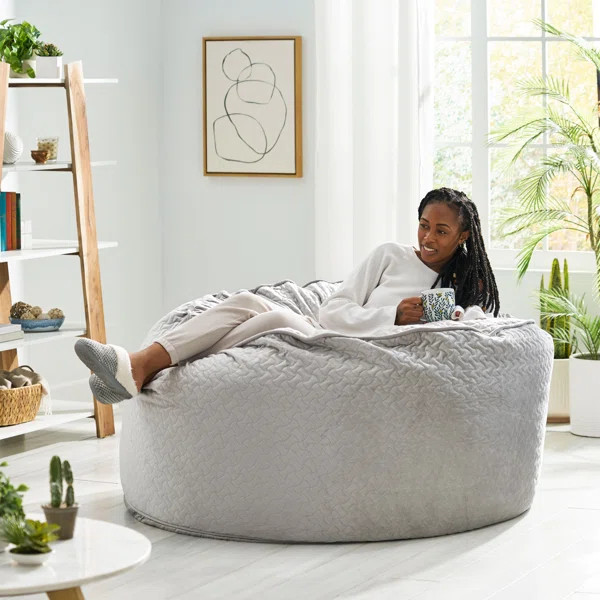 Grunewald Trule Large Velvet Classic Bean Bag | Wayfair North America