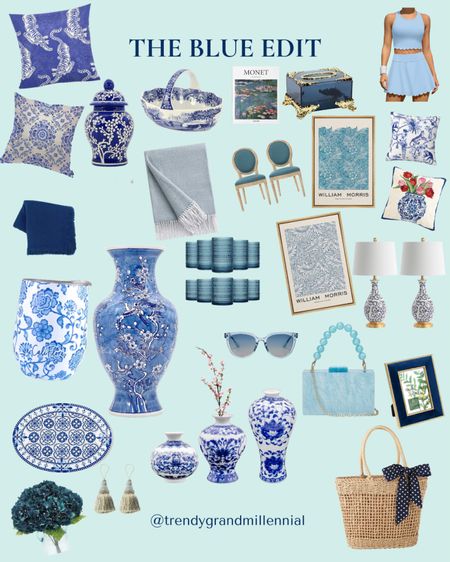 All of the Grandmillennial Amazon finds! Blue Edit. 

Chinoiserie, blue dress, fall fashion, fall decor, wedding guest, classic fashion, colored glass, Amazon deals, Amazon prime day, French fashion, preppy, Ginger jars, casual dresses, pretty glasses, printed pillows, lamps, blue home, blue aesthetic   

#LTKsalealert #LTKfindsunder100 #LTKfindsunder50
