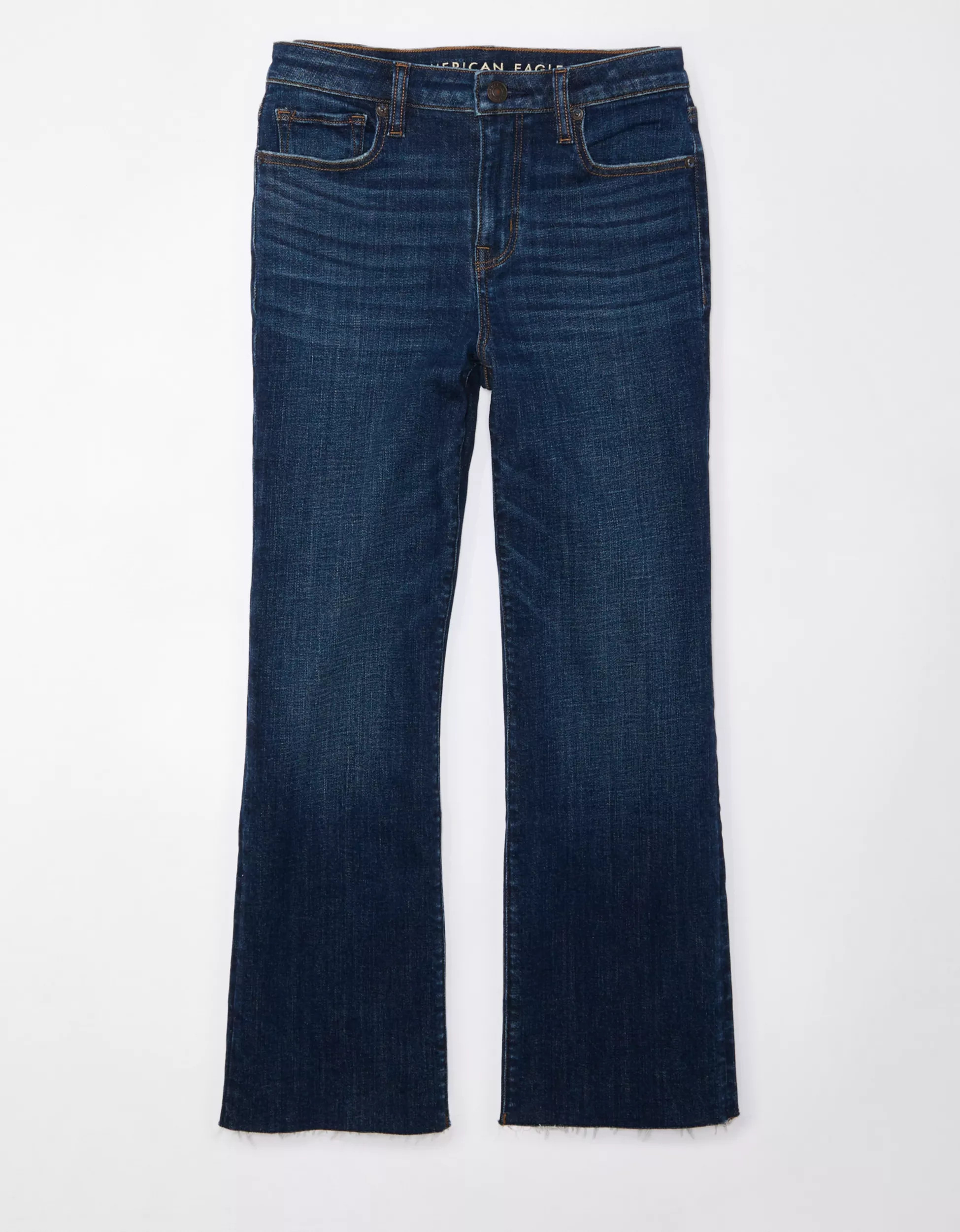 AE Stretch High-Waisted Kick Bootcut Crop Jean | American Eagle Outfitters (US & CA)