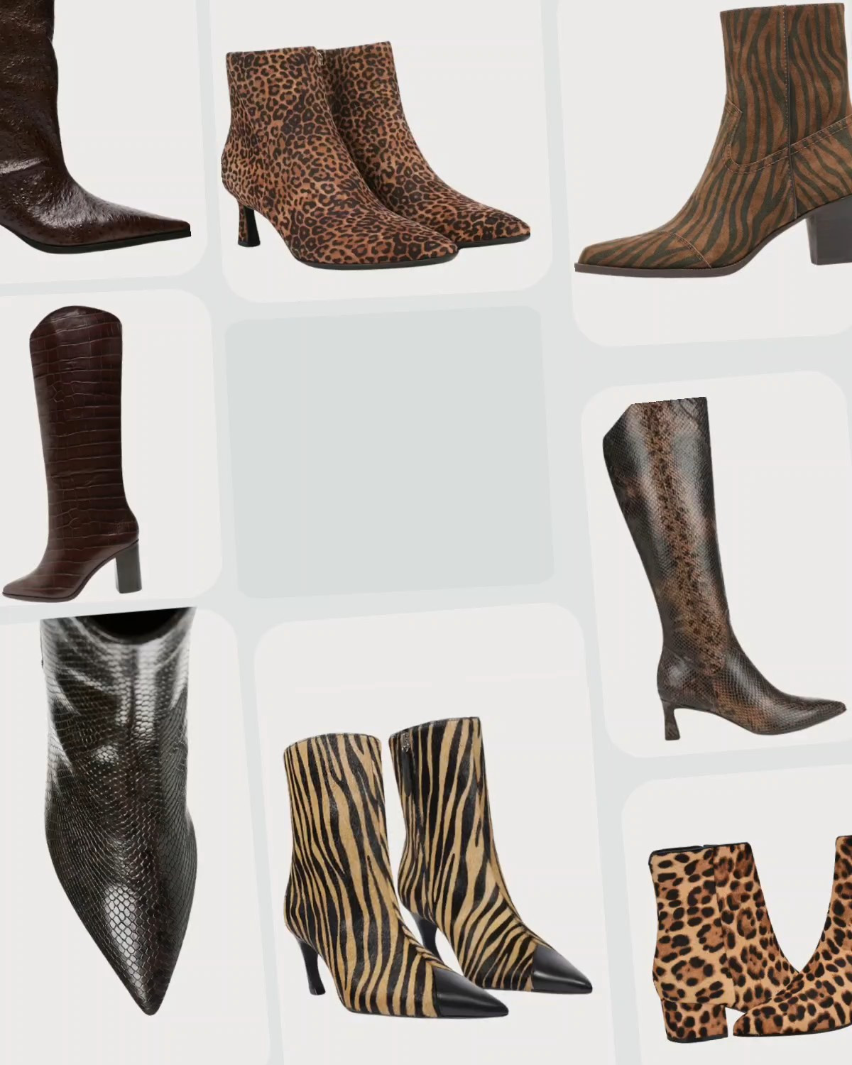 Animal print boots. Fall shoes. Stiletto heels. Snakeskin boots. Snakeprint boots. Leopard print boots. Cheetah boots. Booties. Tall boots. Croc boots. Ostrich boots. Zebra boots. Statement boots. Block heel boots. Tiger boots. Tortoiseshell boots

#LTKSeasonal #LTKSaleAlert