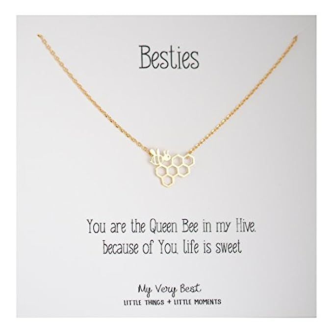 My Very Best Dainty Bee on Beehive Necklace | Amazon (US)